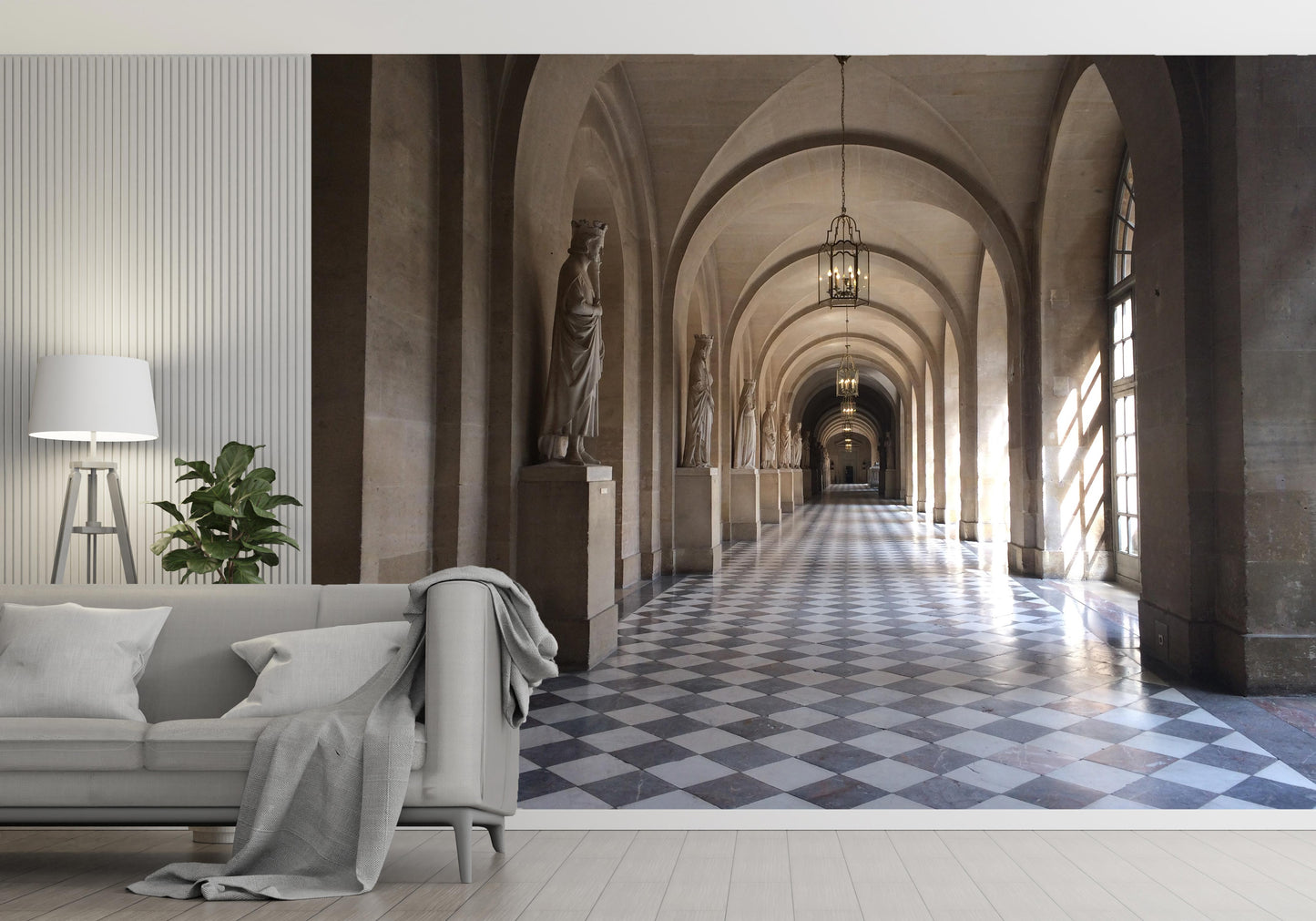 Galiyara Balcony Theme Wallpaper for Elegant Architectural Interiors