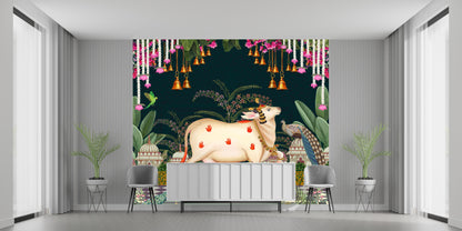 JAIPURIAN ART PICHWAI WITH TAMOLE VEIW