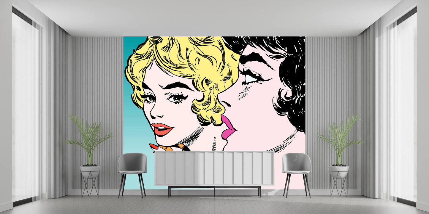 Ethereal Face Painting Wallpaper for Artistic Luxury