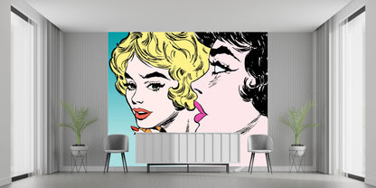 Ethereal Face Painting Wallpaper for Artistic Luxury