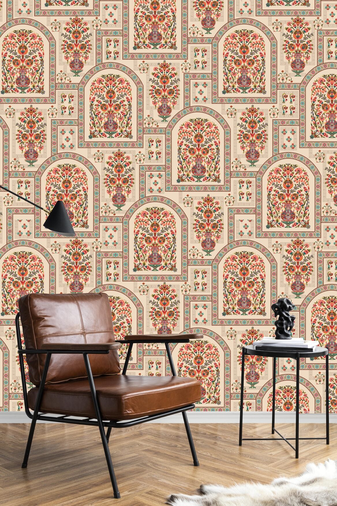 Ethnic Mix-Up with Rajasthani Theme Wallpaper for Cultural Interior Elegance