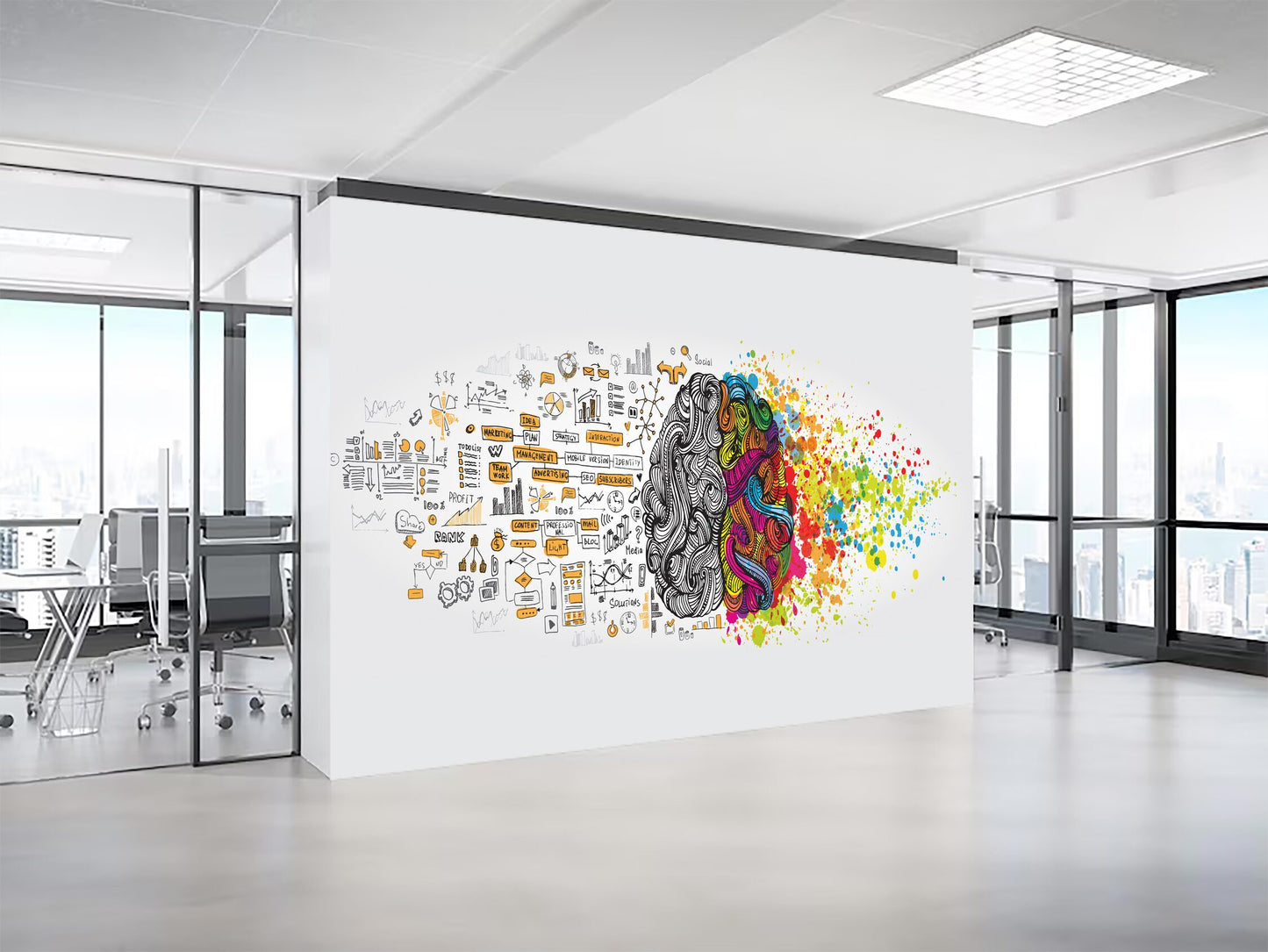 Sharp Thinking Bheja Fry Theme Wallpaper for Creative Interiors