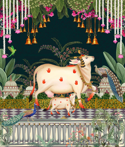 JAIPURIAN ART PICHWAI WITH TAMOLE VEIW